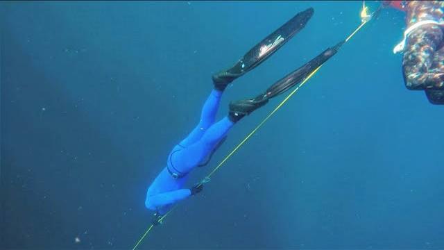 Freediving training session