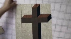 3D Cross Quilt Block Pattern