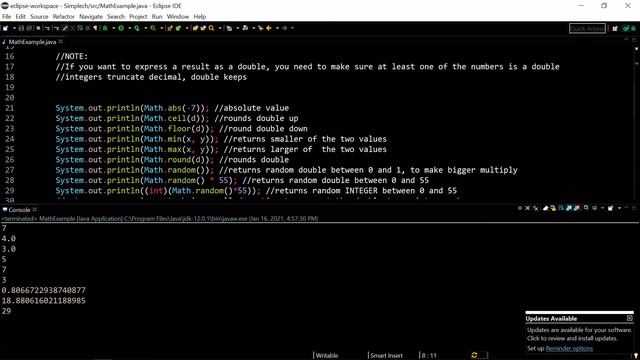 Math Operations in Java (Using the Math Class)