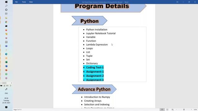 FULL STACK DATA SCIENCE-AI tutorials || Demo - 2 || by Mrs. Sasmitha on 25-05-2021 @9AM IST смотреть онлайн
