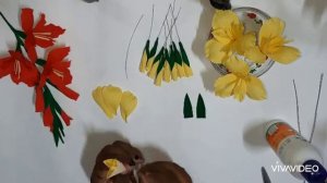 Crepe Paper Gladiolus Flowers #V_11