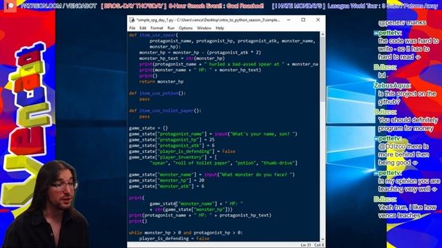 [Python Basics for Newbies] S3E3: Dict's are great! Mutability? Our JRPG gets much cleaner!