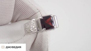Перстень Мужской с Гранатом, Артикул КМ-307, серебро 925 пробы
