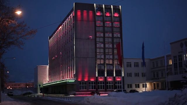 Архитектурная подсветка здания ПМЗ