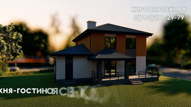 Проект двухэтажного дома с гаражом Braun + #проектдома