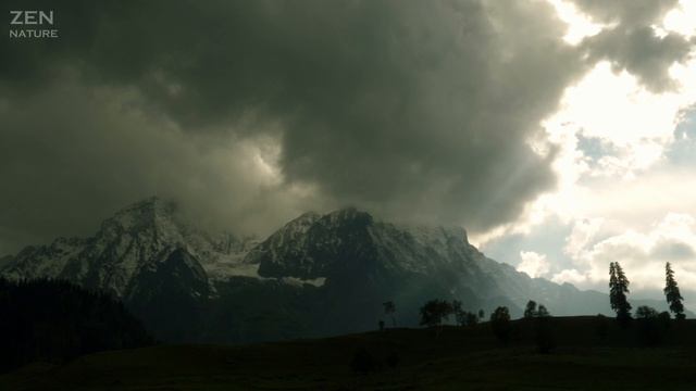 Горы и красивая расслабляющая музыка для снятия стресса 4K. смотреть онлайн