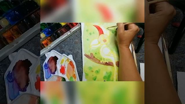 Как нарисовать попугаяс детьми. Часть 2. смотреть онлайн