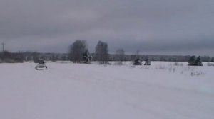 Испытание , тормоза на аэросанях .