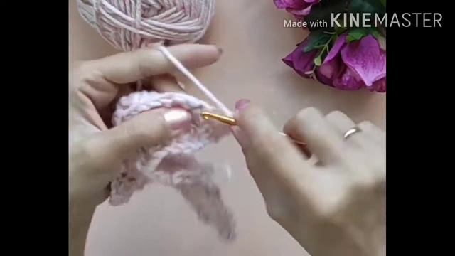 Вяжем красивый бактус крючком. Часть 1. смотреть онлайн