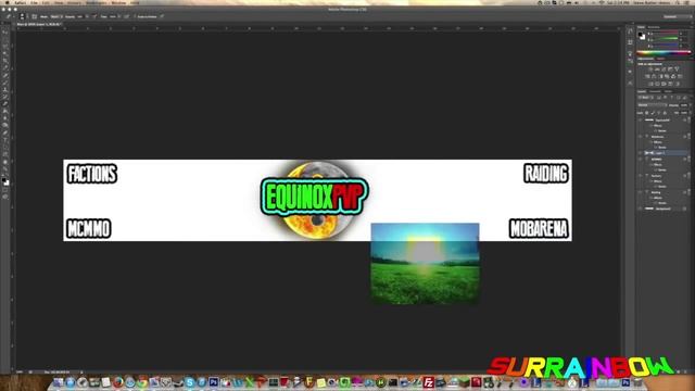 Speed Art  EquinoxPvPs server banner! Photoshop CS6 Minecraft