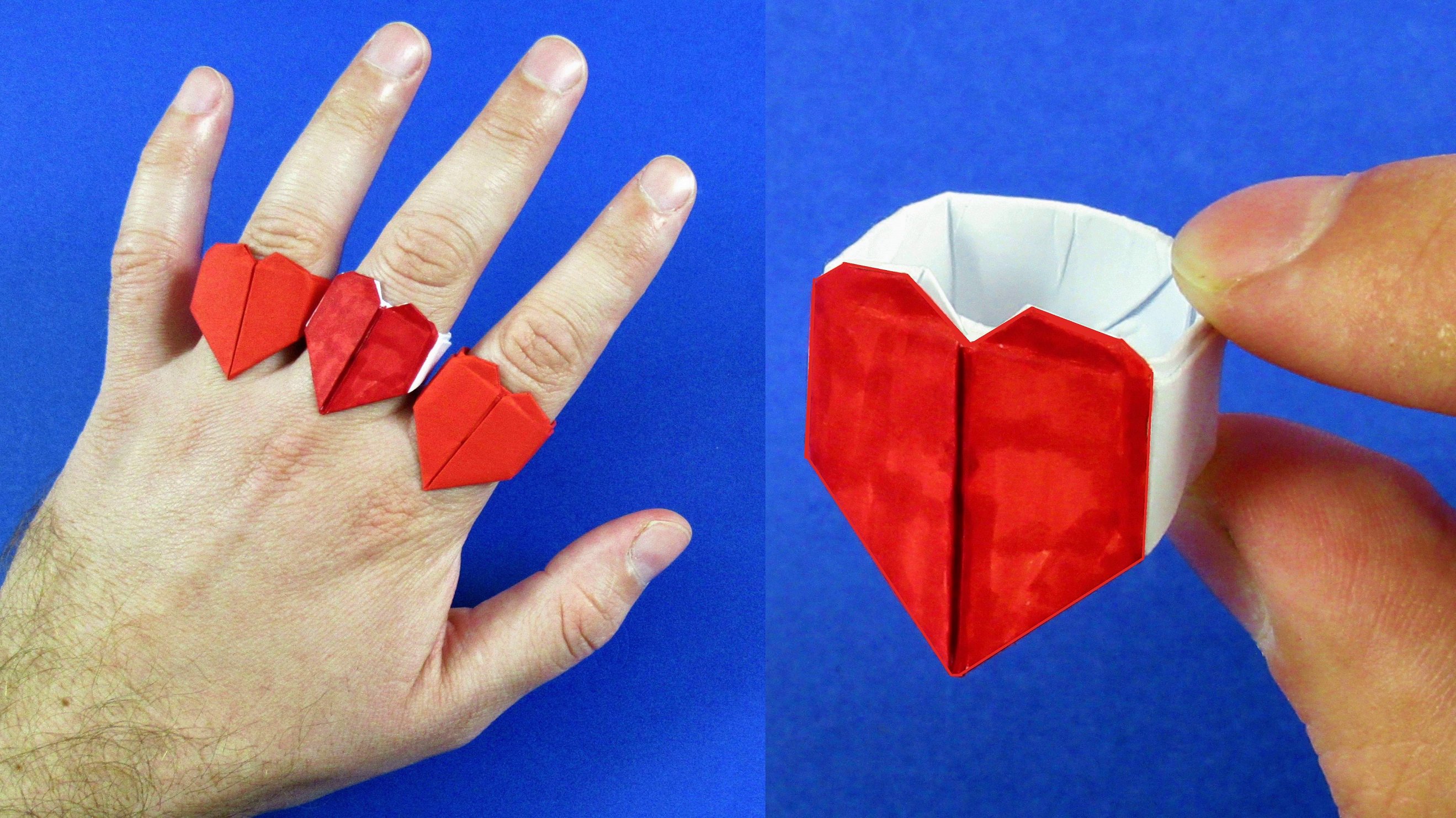Кольцо из бумаги с сердечком