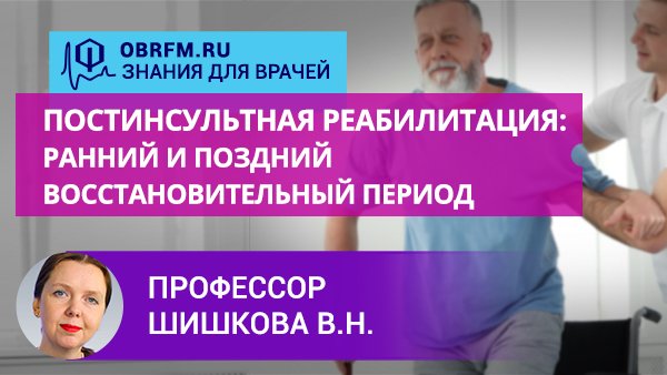 Профессор Шишкова В.Н.: Постинсультная реабилитация: ранний и поздний восстановительный период