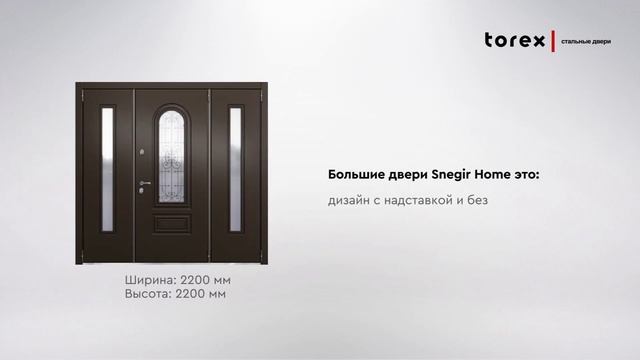 Большая дверь в частный дом (размерный ряд)