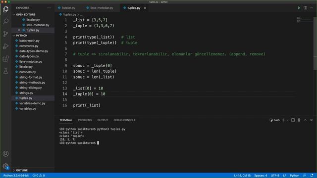 16-Python Dersleri-Python Tuple смотреть онлайн