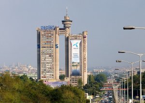Geneks Towers (Kule Geneks). Belgrade. Serbia - 4k video