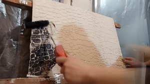 Декоративная штукатурка своими руками без затрат. Кожа крокодила 18+