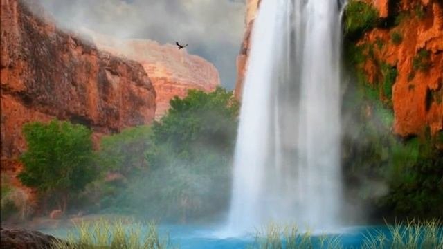 СЛАЙД-ШОУ ПРИРОДА. ВОДОПАДЫ. АНИМАЦИЯ ИЗ КАРТИНОК