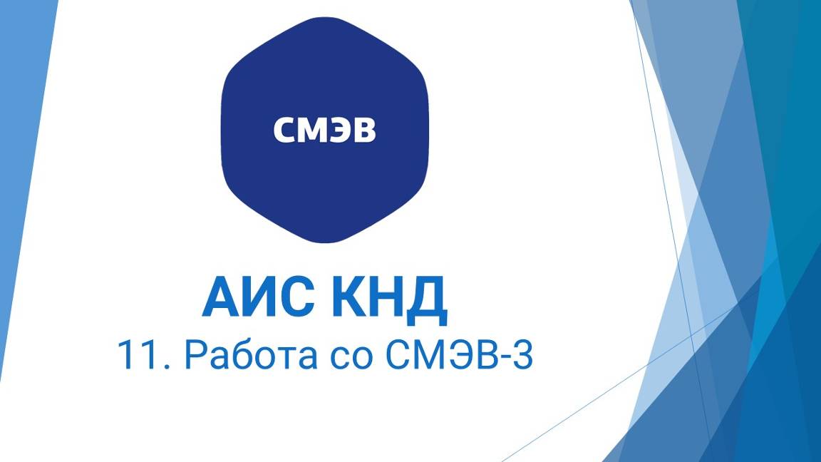 11. Работа со СМЭВ-3 в АИС КНД