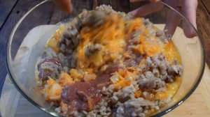 Запеканка из печени и гречки