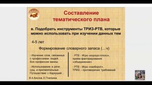 Особенности составления авторской программы по развитию речи с использованием инструментов ТРИЗ