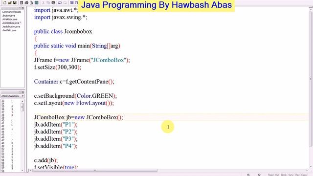 69 create ComboBox Swing in Java فێربونی پرۆگرامسازی جاڤا смотреть онлайн