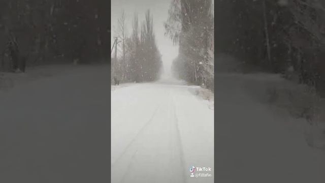 Настоящая зима. Тикток видео. Снег. Эстетика зимы