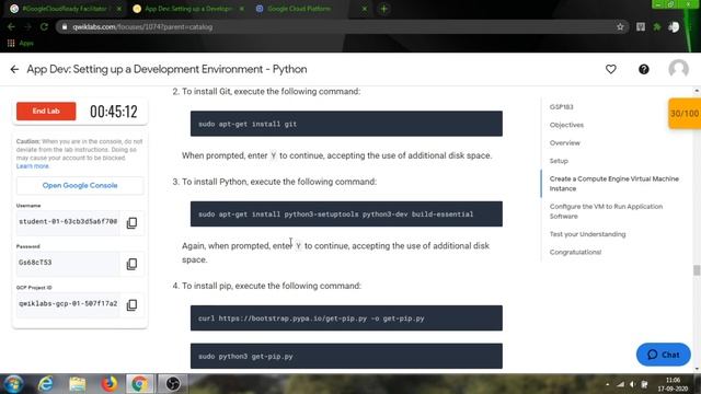 App Dev Setting up a Development Environment: Python