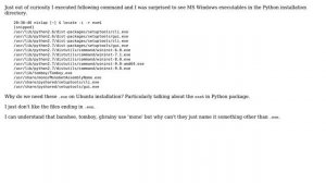 Ubuntu: Why '\*.exe's in Python installation?
