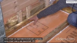Тёплые полы в бане. (утеплённый пол)