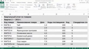 Закрепление областей в деталях в Excel