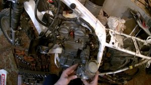 Снятие чистка регулировка установка карбюратора honda degree xl250 часть 2