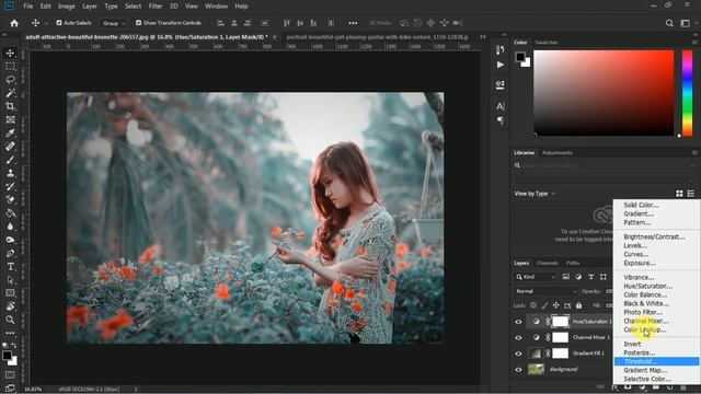 How to cinematic color grading effect in Photoshop | Photoshop CC Free Action File смотреть онлайн