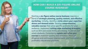 How Can I Build a Six-Figure Online Course Business?