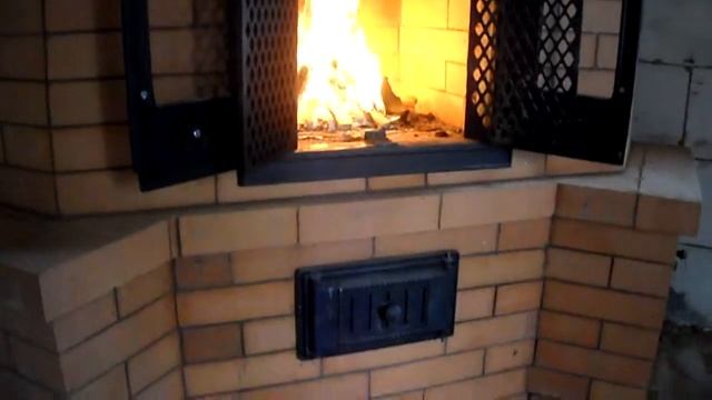 Каминопечь в углу, печник 8-906-257-98-56 смотреть онлайн
