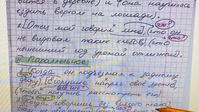 Типы и виды придаточных предложений