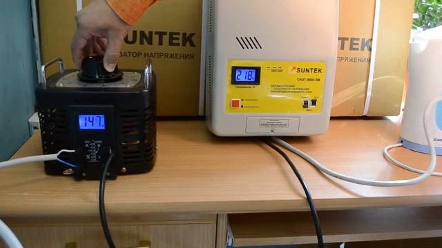 Тестирование стабилизатора SUNTEK 5000 электромеханического типа смотреть онлайн