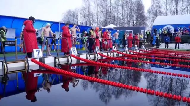 Надувной ангар – Международные соревнования по зимнему плаванию Карелия 2021 – ангар для обогрева