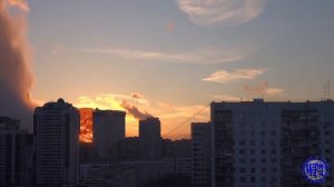 Sunset in Moscow  Superzoom Закат в Москве Суперзум