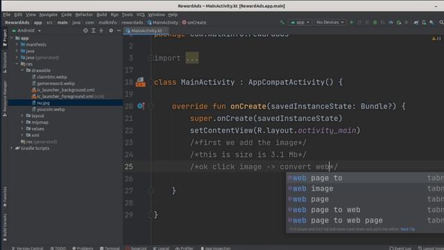 How to convert png or jpg image to webp image in android studio - #solutioncodeandroid/ create webp