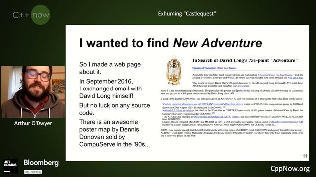 Exhuming "Castlequest" - Arthur O'Dwyer [CppNow 2021]
