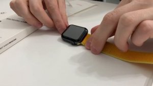 Установка защитного стекла на apple watch