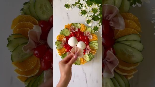 Burrata & oranges salad with pesto ? Salad Plating Inspiration Ideas✨ #easyrecipe #healthyeating