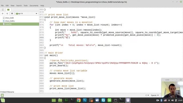Printing CHESS MOVE list смотреть онлайн