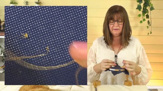 Cross stitching with 24ct GOLD embroidery thread! 100k Subscriber Giveaway! Cross-stitch gold