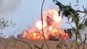 Детонация БК подбитого украинского танка