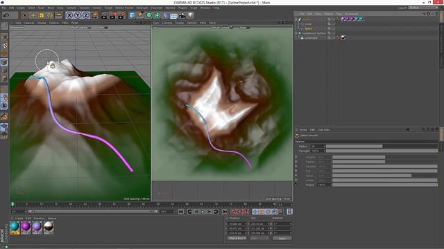 Cinema 4D Quick Tip: How to Project and Snap Splines onto Geometry смотреть онлайн