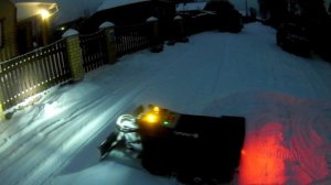 Гусеничный снегоуборщик Горыныч.Уборка улицы