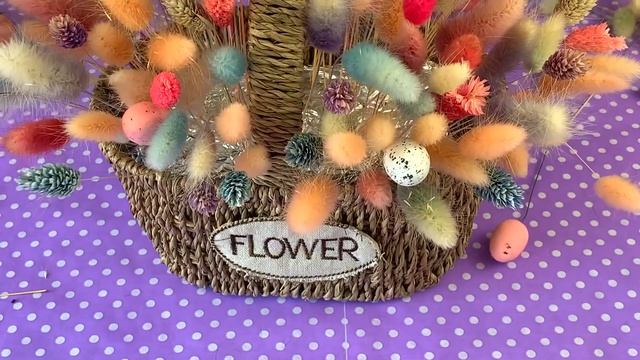 How to make Easter Basket with Flowers, Eggs and Feathers смотреть онлайн