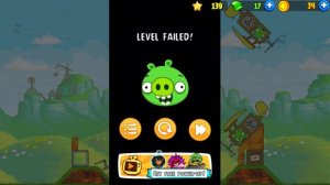 Angry Birds Level Failed Up to Down pitch