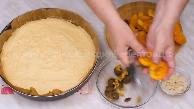 ? Быстрый и вкусный пирог с абрикосами и миндалем! Тесто за 5 минут + выпечка! Самый простой рецепт